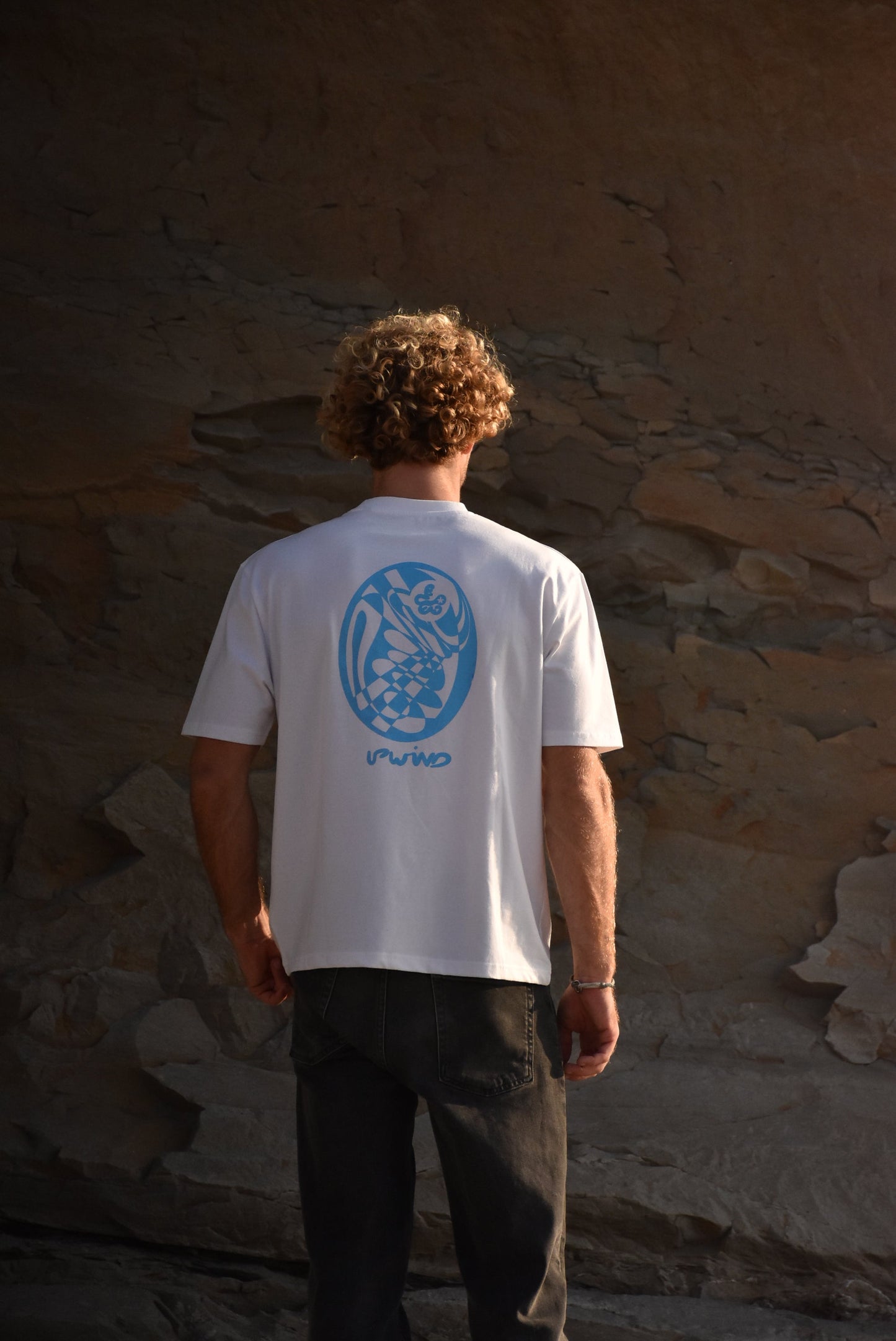 White & Blue Upwind Fabergé T-Shirt