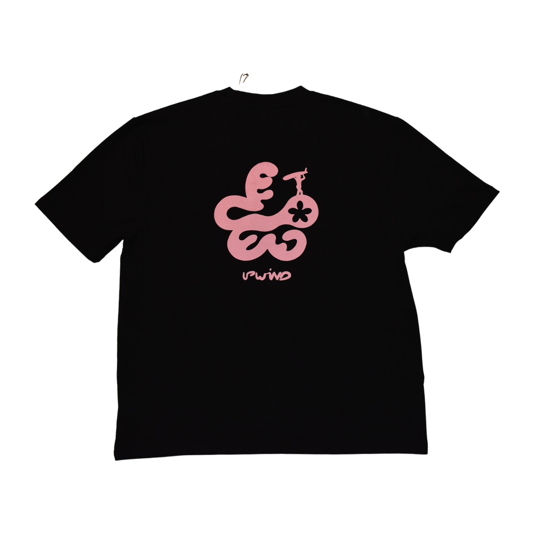 Black Upwind Flower T-Shirt